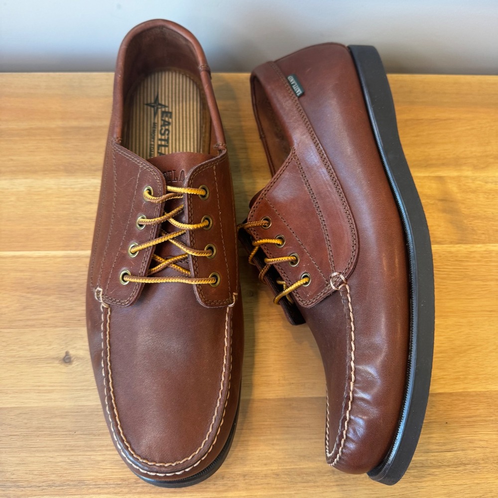 Eastland Falmouth Men 15 D Brown Camp Moc Oxford Shoes Memory Foam Nautical